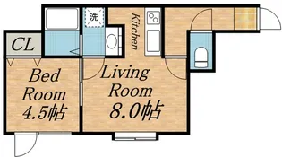 カーサ・フェリーチェ【203号室】の間取り