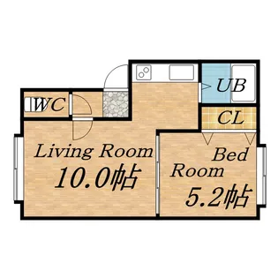 アーバン北郷【203号室】の間取り