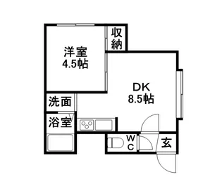 エルコート菊水【106号室】の間取り
