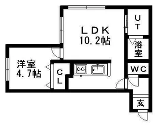 POSA新札幌【2階】の間取り