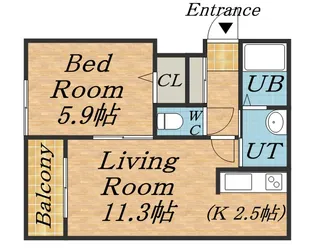 グランメール南郷東【2階】の間取り