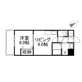 アーバン菊水【00308号室】の間取り