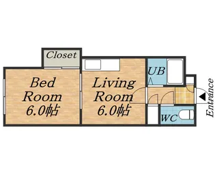 エステート田口【00206号室】の間取り