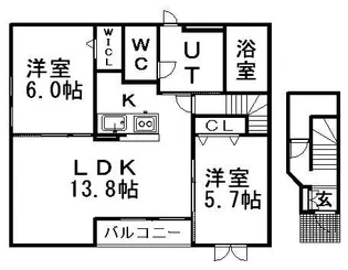 リル・ラフィユ【2階】の間取り