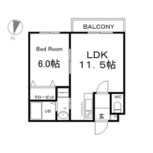 REGALO(レガーロ)南郷【4階】の間取り