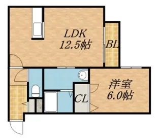 ジェルメ美園【4階】の間取り
