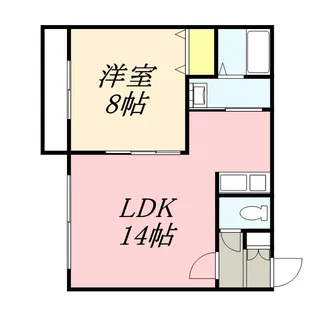 クラリス菊水V【107号室】の間取り