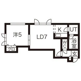 フラップフラット【111号室】の間取り