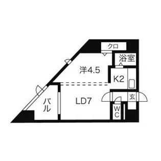 パークヒルズ東札幌【805号室】の間取り