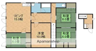 大曲南ヶ丘アパート【3F号室】の間取り