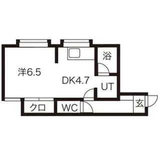 レステ月寒【201号室】の間取り