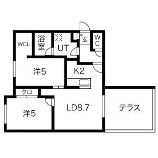 メゾン・ド・グランピエール栄通【1階】の間取り