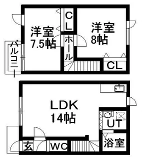 ハイツブラウンⅤ【103号室】の間取り