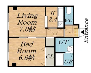 イーハトーブ南郷【202号室】の間取り