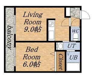 ブランノワール厚別中央【3階】の間取り