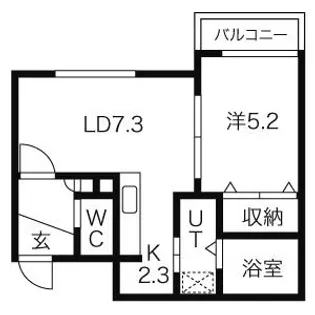 ブランノワールMIKEOS(ミケオス)【3階】の間取り