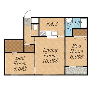 グランメール本通16【1階】の間取り