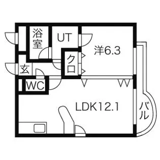 サントアリオデ新札幌【3階】の間取り