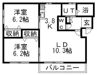 アトレ福住【401号室】の間取り
