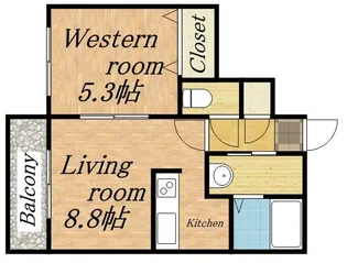 サンライトシティ豊平【0807号室】の間取り