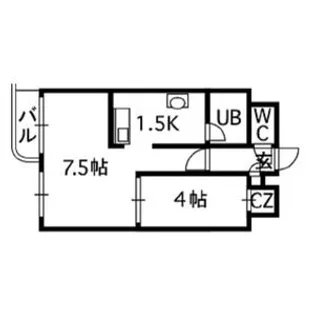 スプリング シュン【2階】の間取り