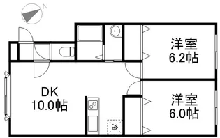 ルミエール平和通15【1階】の間取り