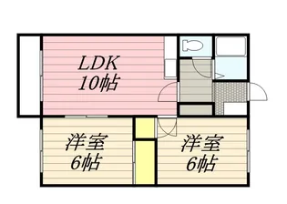 コーポかなや【00401号室】の間取り