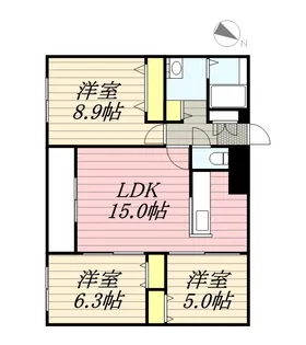 フォルトゥーナ【0201号室】の間取り