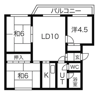 菊水コーポラスB【401号室】の間取り