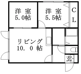 メゾンド北郷Ⅰ【203号室】の間取り