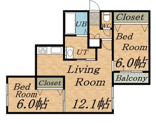 サウスナナ【3階】の間取り
