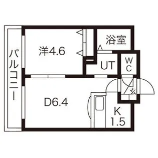 LUNA26【402号室】の間取り