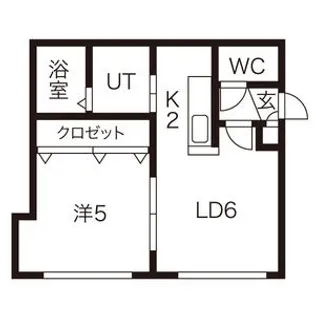 ドリームハウス月寒【401号室】の間取り