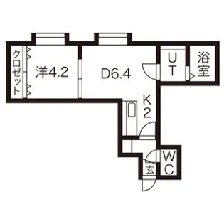 ウイングコート【106号室】の間取り