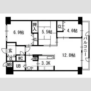 シャローム【6階】の間取り