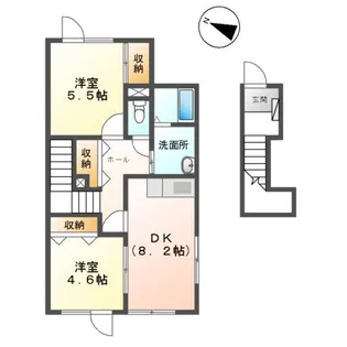 メゾン・リヴィエール【201号室】の間取り