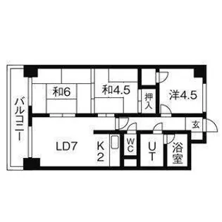 メゾン実のり【205号室】の間取り