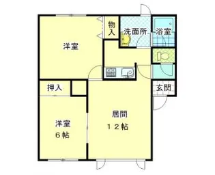 ソレアードB【203号室】の間取り