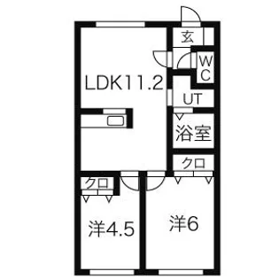 アルトゥーラ【102号室】の間取り