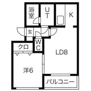 タウンハウス早水B【1階】の間取り
