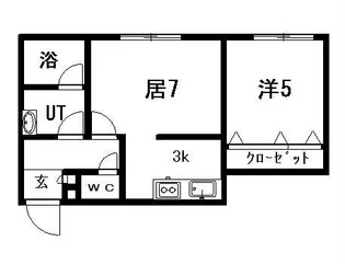 ノースタウン月寒【405号室】の間取り