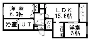 オーブ北郷【1階】の間取り