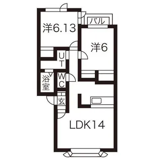 サニータウン サウス館【201号室】の間取り