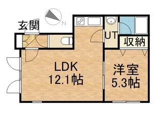 ロゼッタ本通【1階】の間取り