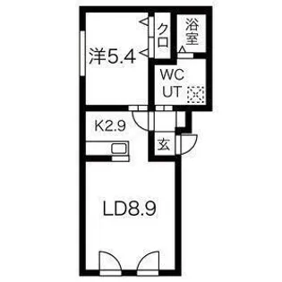 サンハイム厚別【1階】の間取り