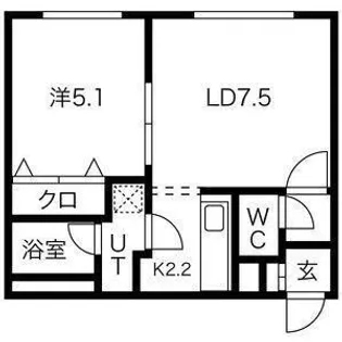 ラフォルテ菊水【2階】の間取り