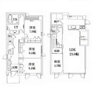 北海道札幌市豊平区月寒東一条7丁目【一戸建】の間取り