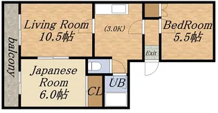 ティアナビル【501号室】の間取り
