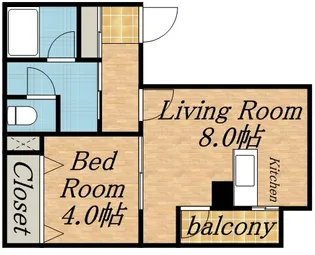 サントノーレ豊平【00702号室】の間取り