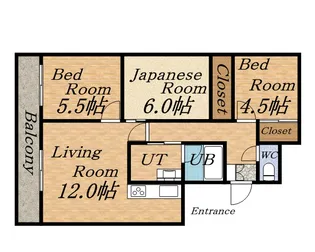 3LDKの間取り画像